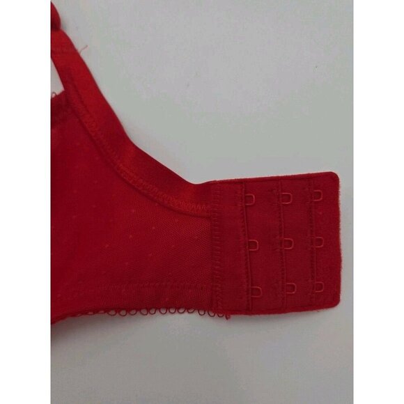 Wacoal Bra 36DD Red Gold Underwire Lace Medallion Bow EUC Underwire Supportive - Picture 5 of 9